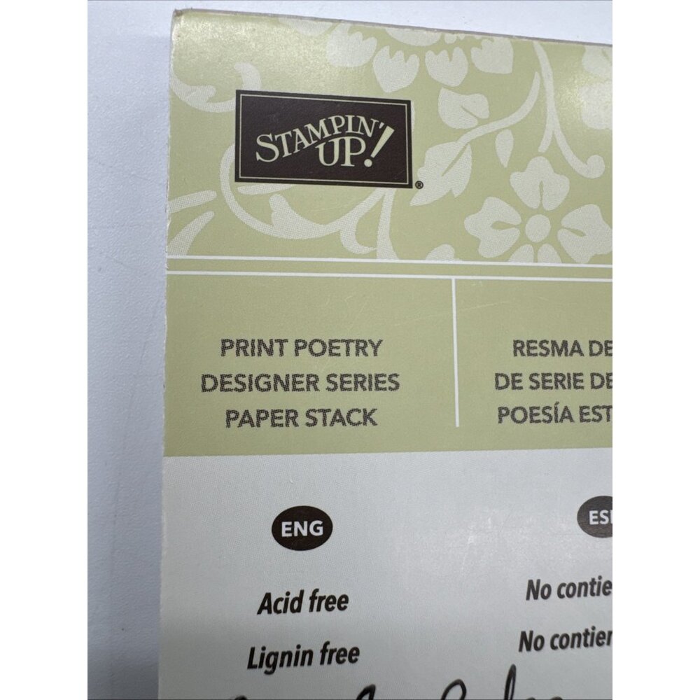 Stampin Up! Moonlight & Print Poetry Designer Series Paper Stacks Lot of 3 Packs - Picture 2 of 8